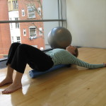 Thoracic stretch on foam roller (Tiffany Pritchard Pilates), Image taken by Meghan Horvath at The Place